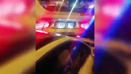 Trafik uygulama noktasında Polisin gözü önünde zincirleme kaza kabusu
