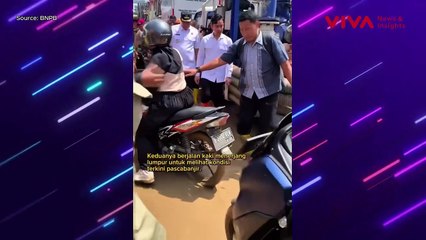 Gibran Blusukan di Pondok Gede Pasca Banjr