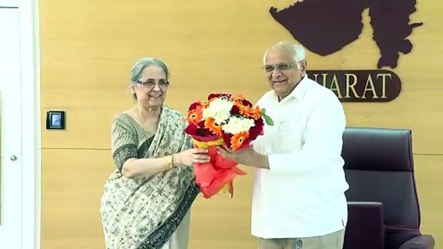 UCC COMMITTEE MEMBERS MEET #GUJARAT CHIEF MINISTER BHUPENDRA PATEL IN #GANDHINAGAR