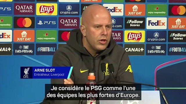 Slot : Le PSG est l'une des équipes les plus fortes d'Europe
