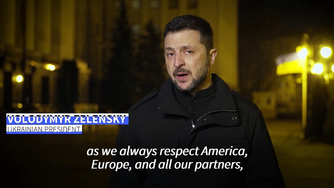 'Ukrainians deserve respect', Zelensky says in first public comments since US aid halt