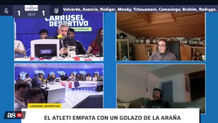 Álvaro Benito explica el 1-1 de Julián Álvarez