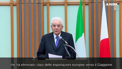 Mattarella: "Bene rapporti Ue-Tokyo grazie all'eliminazione dei dazi"