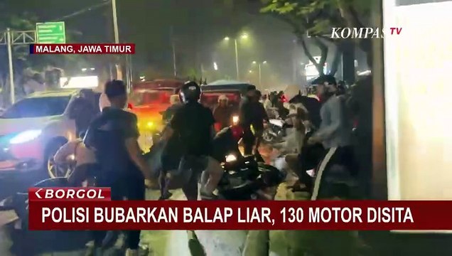 Polisi Bubarkan Balap Liar di Malang, 130 Motor Diamankan | BORGOL