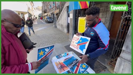 Manifestation pour le Congo à Huy