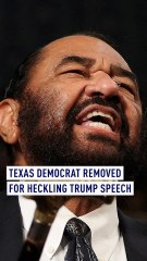 Texas democrat removed for heckling Trump