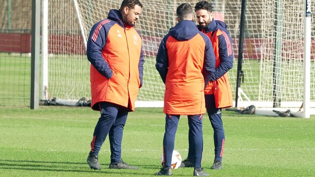 Amorim leads Manchester Utd training ahead of Europa league trip to Soceidad