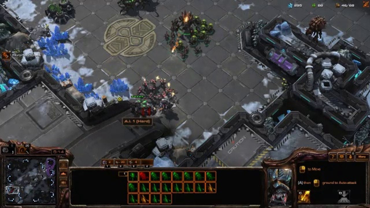 [StarCraft 2]No.0321--Great ZERG Player vs Hard A.I, WIN[2-Base Ravager-Ling Attack].CUT.01'39-10'03