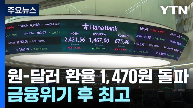 원-달러 환율 1,470원 돌파...금융위기 후 최고 / YTN