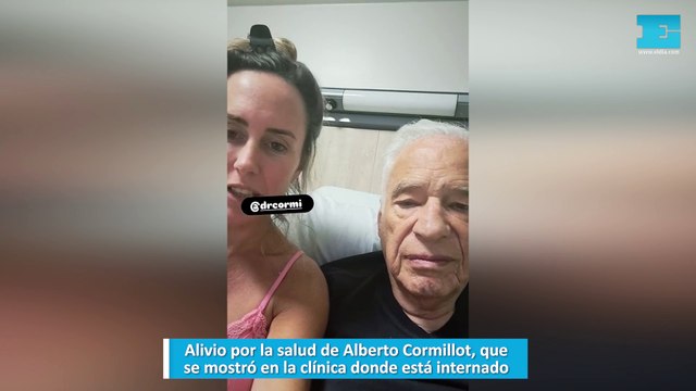 Alivio por la salud de Alberto Cormillot, que se mostró en la clínica donde está internado