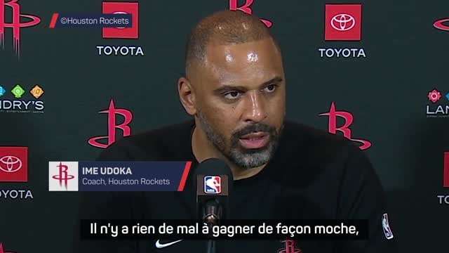 Rockets - Udoka : Il n'y a rien de mal à gagner de façon moche