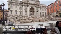 Retiran la polémica pasarela de la Fontana de Trevi