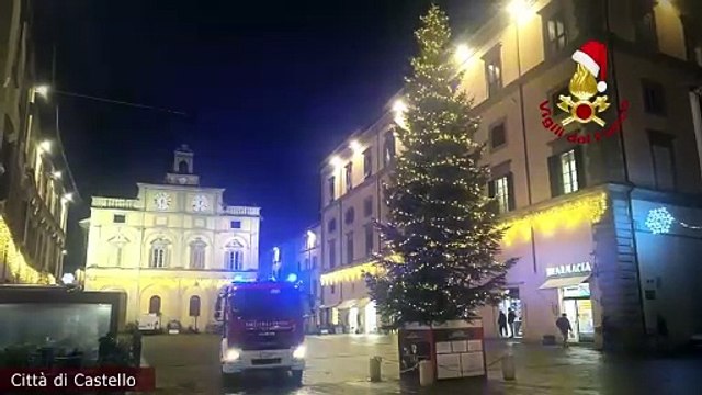 Gli auguri di Natale dei vigili del fuoco dell'Umbria