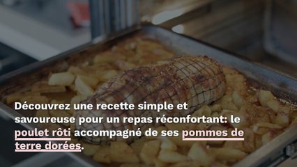 Poulet rôti et ses pommes de terre