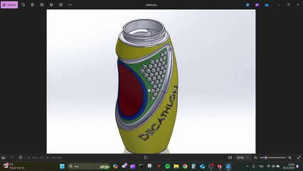 SOLIDWORKS | DECATHLON PLASTIC BOTTLE | DESIGN AND ANIMATION