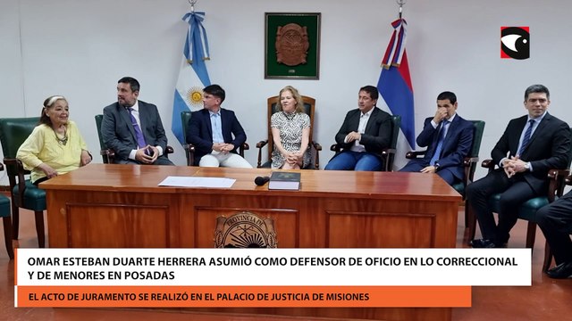 Omar Esteban Duarte Herrera asumió como defensor de oficio en lo correccional y de menores en Posadas