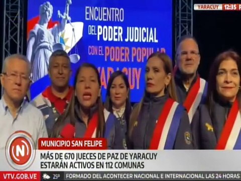 Jueces y juezas de paz del estado Yaracuy comenzarán formación el próximo 15 de enero