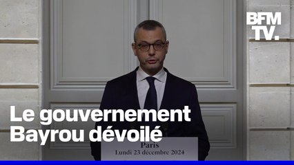 Darmanin, Valls, Borne...Le gouvernement de François Bayrou dévoilé