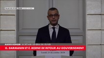 Alexis Kohler annonce le nouveau gouvernement