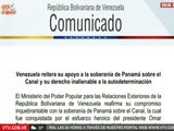 Comunicado | Venezuela reafirma su compromiso inquebrantable con la soberanía de Panamá