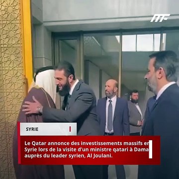 🇶🇦 : Le Qatar annonce des investissements massifs en Syrie lors de la visite d’un ministre qatari à Damas auprès du leader syrien, Al Joulani.