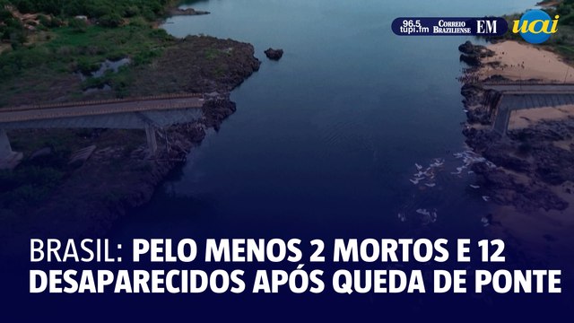 Pelo menos dois mortos e 12 desaparecidos após queda de ponte entre Tocantins e Maranhão