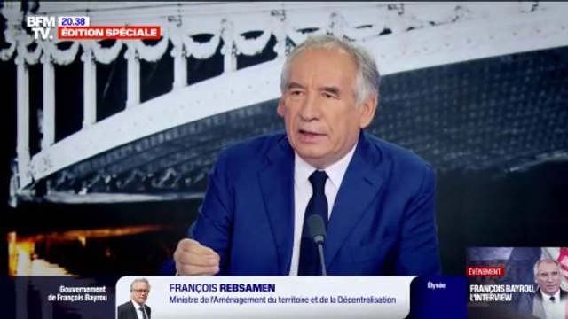 Suivez en direct l'interview de François Bayrou, invité exceptionnel de BFMTV après l'annonce de son gouvernement