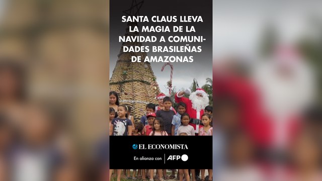 Santa Claus lleva la magia de la Navidad a comunidades brasileñas de Amazonas