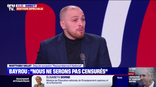 Le Premier ministre respecte les électeurs du Rassemblement national , estime Matthieu Valet (RN)