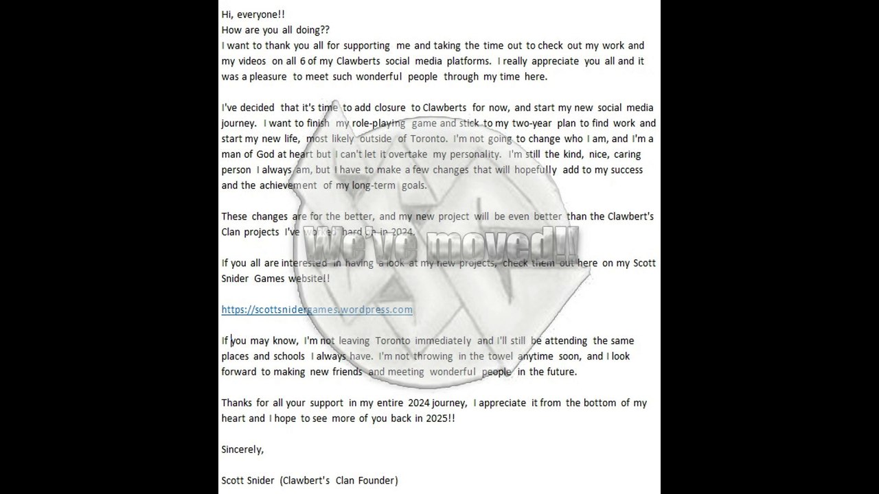 WE'VE MOVED!! CHECK OUT THIS MESSAGE!!