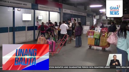 Ilang biyahero, nagpalipas ng magdamag sa pantalan para makaiwas sa matinding traffic | Unang Balita