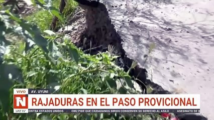 Se registran fisuras en la capa asfáltica de paso provisional