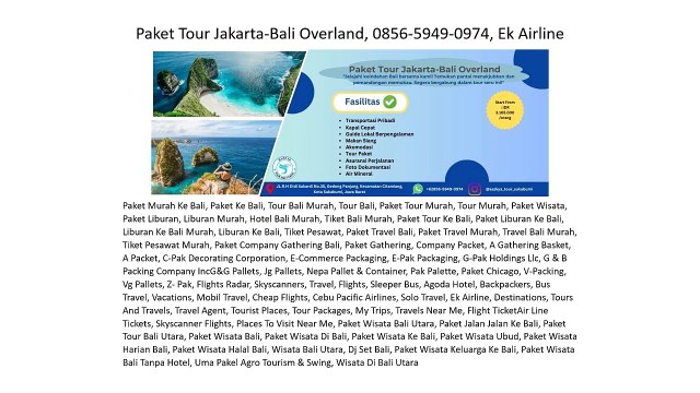 Paket Tour Jakarta-Bali Overland, 0856-5949-0974, Ek Airline