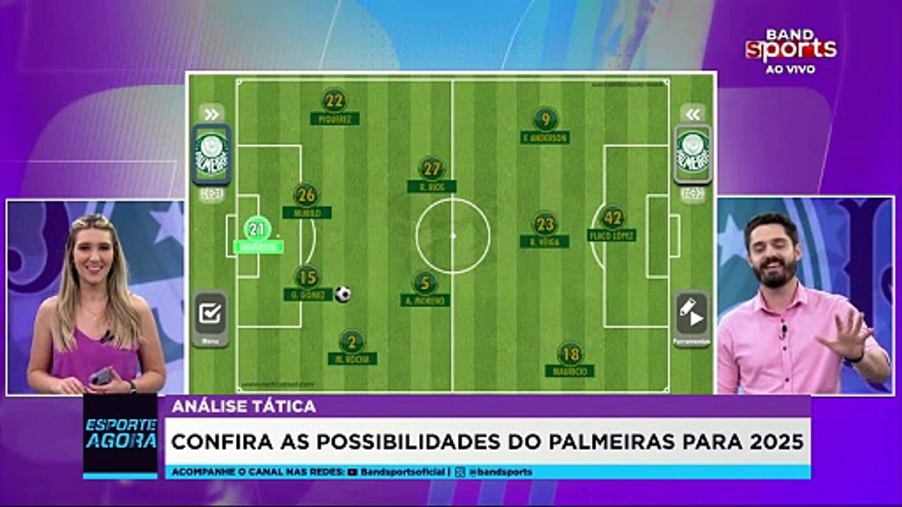 REFORÇOS ALVIVERDES: LÉO JENS PROJETA A POSSÍVEL ESCALAÇÃO DO PALMEIRAS PARA 2025 | ESPORTE AGORA
