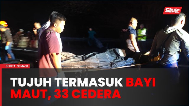 Nahas tiga kenderaan: Tujuh termasuk bayi maut, 33 cedera