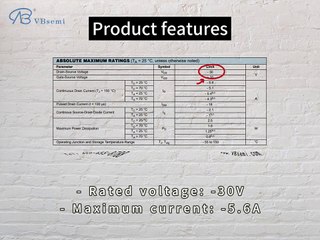 AM2343P-T1-PF-VB is a SOT23 package P-Channel field effect MOS tube