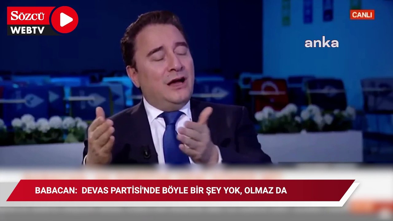 Ali Babacan: DEVA Partisi'nde böyle bir şey yok, olmaz da