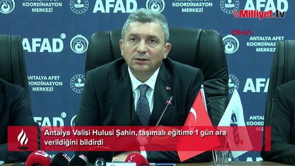 Antalya'da taşımalı eğitime 1 gün ara verildi