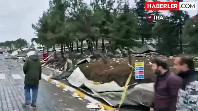 Balıkesir'de patlama sonrası olay yerinden ilk görüntüler