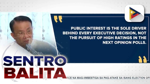 Executive Sec. Bersamin, iginiit na hindi nakabatay sa survey ang trabaho ng administrasyon ni PBBM
