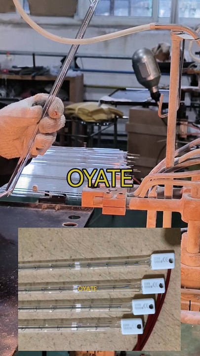 Production of 540mm 230v 1000w clear halogen heating lamps shortwave infrared lamps