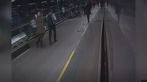 Man clipped by train at London train station