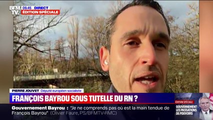 Pour Pierre Jouvet (député européen socialiste), "le sujet c'est le bras d'honneur fait par François Bayrou sur la réforme des retraites"