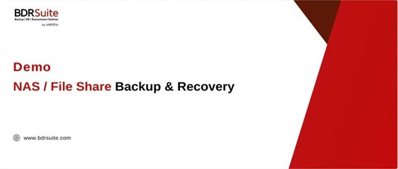 How to Backup and Recovery for NAS/File Share| BDRSuite Demo
