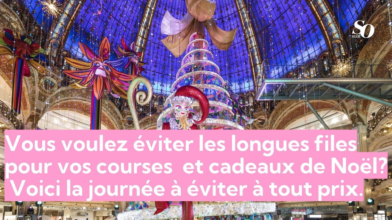 Vous voulez éviter les longues files pour vos courses  et cadeaux de Noël?  Voici la journée à éviter à tout prix.