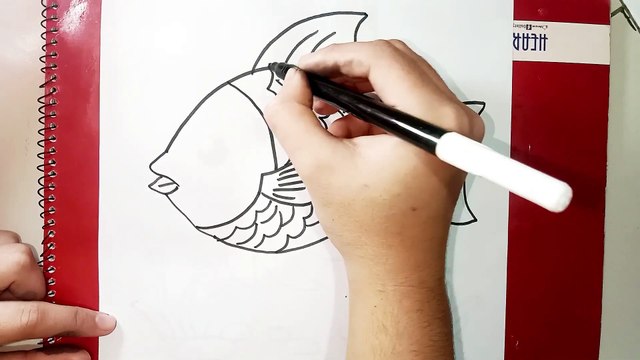 Kids Stories_How to draw a Fish Easy,step by step, Fish Drawing, Painting and Coloring for Kids