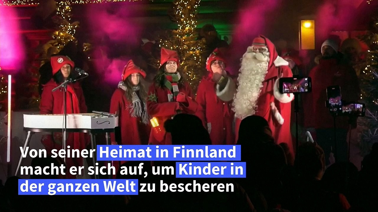 Weihnachtsmann startet bescherungstour in finnland