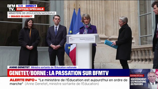 Passation avec Élisabeth Borne: La France ne sera jamais une terre de censure , affirme Anne Genetet, ministre sortante de l'Éducation