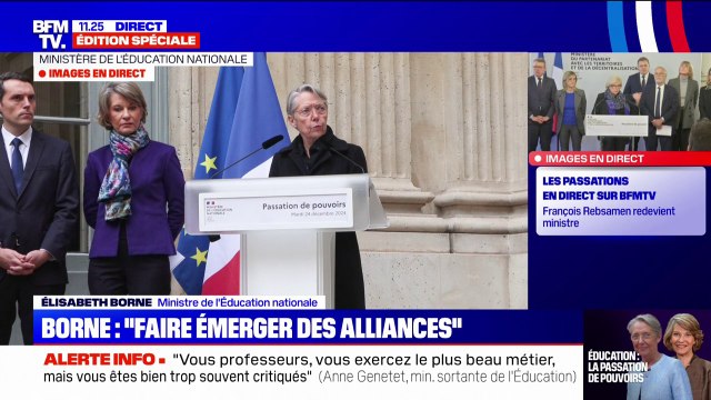 Je serai toujours aux côtés de nos professeurs , affirme Élisabeth Borne, nouvelle ministre de l'Éducation nationale