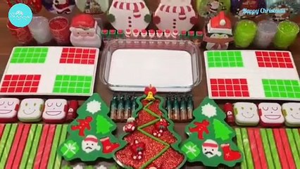 ✨️ Happy Holidays! 🎄 Festive ASMR Slime Mixing with Makeup & Glitter